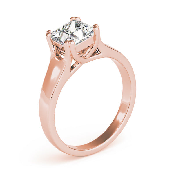 Refined Trellis Princess Diamond Engagement Ring in 10K/14K gold and platinum with certified lab-grown or natural diamonds
