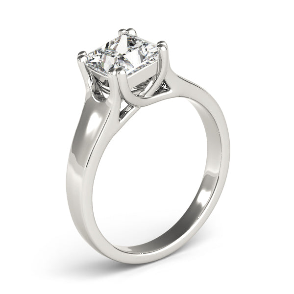 Refined Trellis Princess Diamond Engagement Ring in 10K/14K gold and platinum with certified lab-grown or natural diamonds