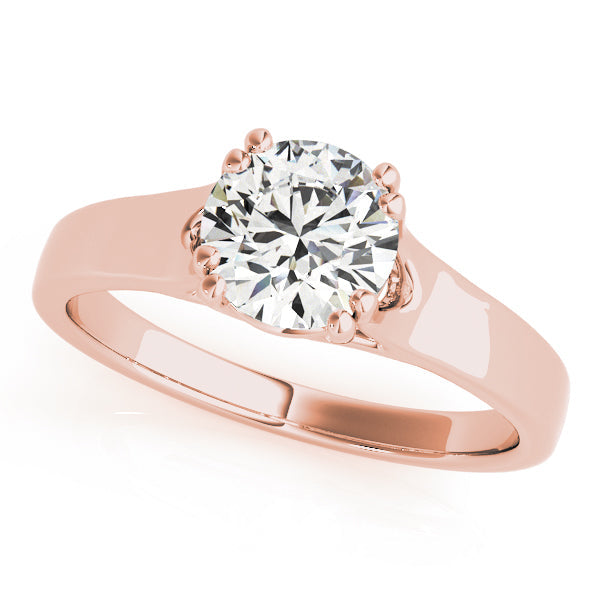 Iconic Trellis Round Diamond Engagement Ring in 10K/14K gold and platinum with certified lab-grown or natural diamonds