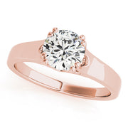Iconic Trellis Round Diamond Engagement Ring in 10K/14K gold and platinum with certified lab-grown or natural diamonds