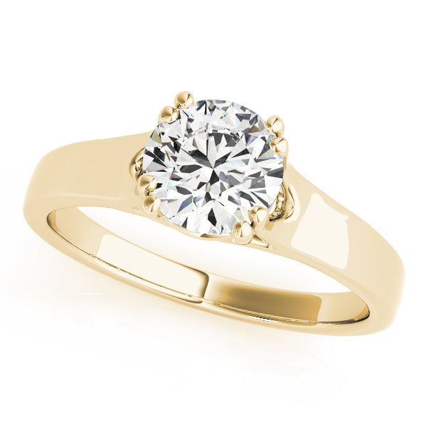 Iconic Trellis Round Diamond Engagement Ring in 10K/14K gold and platinum with certified lab-grown or natural diamonds