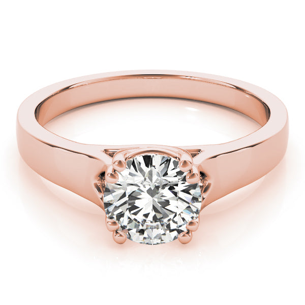 Iconic Trellis Round Diamond Engagement Ring in 10K/14K gold and platinum with certified lab-grown or natural diamonds