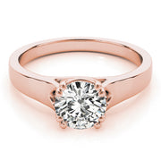 Iconic Trellis Round Diamond Engagement Ring in 10K/14K gold and platinum with certified lab-grown or natural diamonds