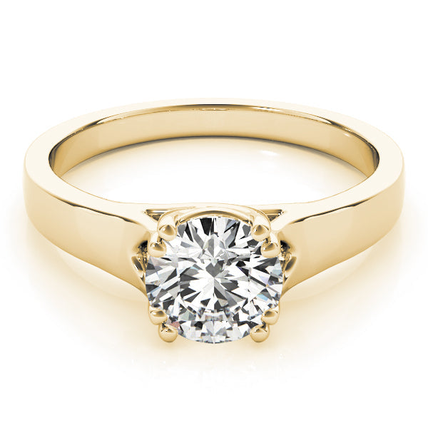 Iconic Trellis Round Diamond Engagement Ring in 10K/14K gold and platinum with certified lab-grown or natural diamonds
