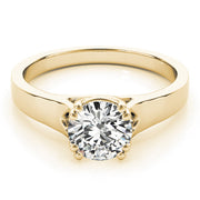 Iconic Trellis Round Diamond Engagement Ring in 10K/14K gold and platinum with certified lab-grown or natural diamonds
