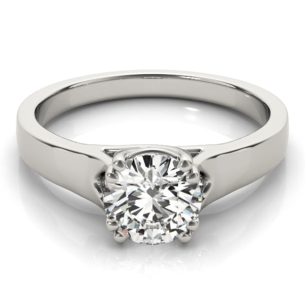 Iconic Trellis Round Diamond Engagement Ring in 10K/14K gold and platinum with certified lab-grown or natural diamonds