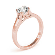 Iconic Trellis Round Diamond Engagement Ring in 10K/14K gold and platinum with certified lab-grown or natural diamonds