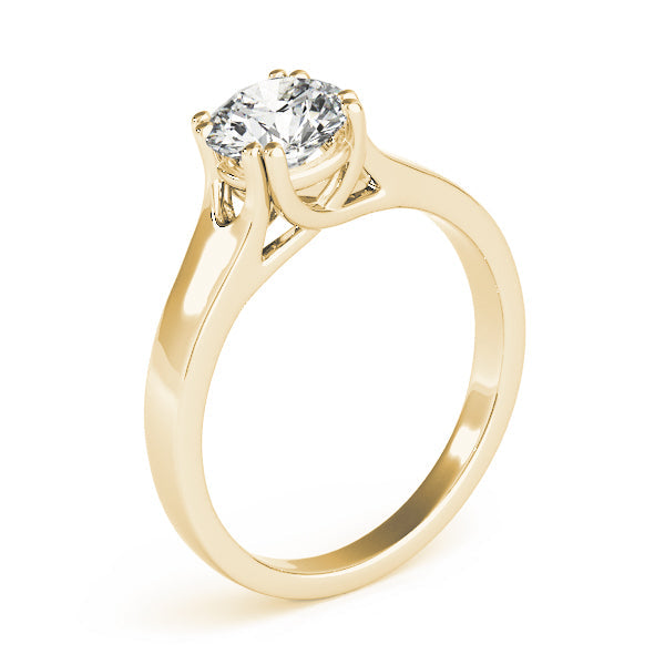 Iconic Trellis Round Diamond Engagement Ring in 10K/14K gold and platinum with certified lab-grown or natural diamonds