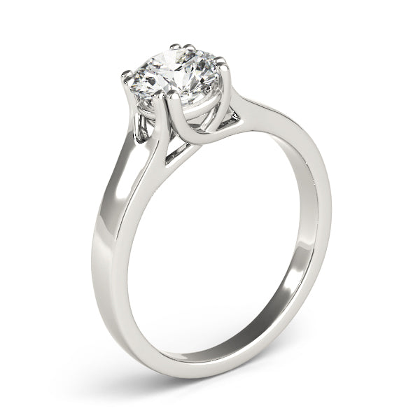 Iconic Trellis Round Diamond Engagement Ring in 10K/14K gold and platinum with certified lab-grown or natural diamonds