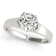 Iconic Trellis Round Diamond Engagement Ring in 10K/14K gold and platinum with certified lab-grown or natural diamonds