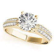 Signature Trellis Round Diamond Engagement Ring in 10K/14K gold and platinum with certified lab-grown or natural diamonds