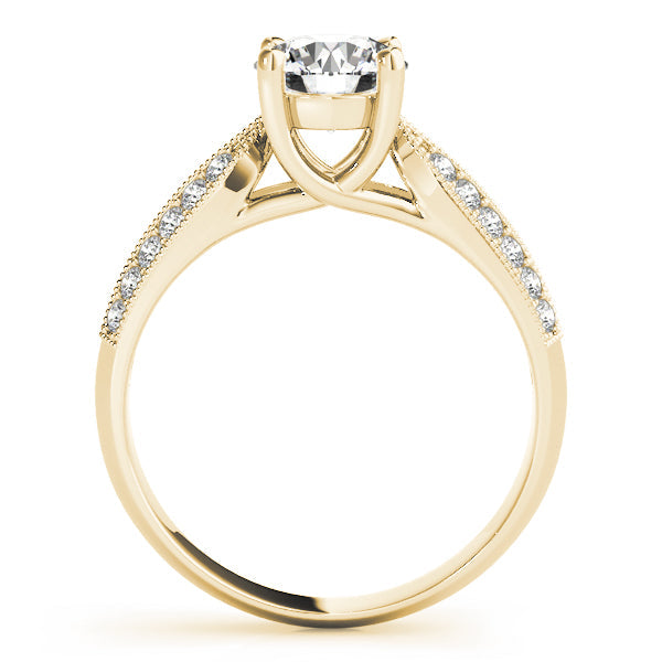 Signature Trellis Round Diamond Engagement Ring in 10K/14K gold and platinum with certified lab-grown or natural diamonds