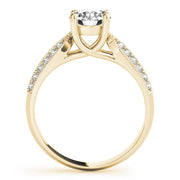 Signature Trellis Round Diamond Engagement Ring in 10K/14K gold and platinum with certified lab-grown or natural diamonds