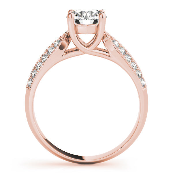 Signature Trellis Round Diamond Engagement Ring in 10K/14K gold and platinum with certified lab-grown or natural diamonds