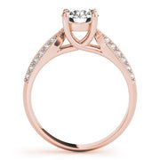 Signature Trellis Round Diamond Engagement Ring in 10K/14K gold and platinum with certified lab-grown or natural diamonds