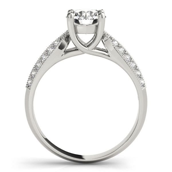 Signature Trellis Round Diamond Engagement Ring in 10K/14K gold and platinum with certified lab-grown or natural diamonds