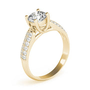 Signature Trellis Round Diamond Engagement Ring in 10K/14K gold and platinum with certified lab-grown or natural diamonds