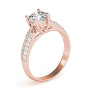 Signature Trellis Round Diamond Engagement Ring in 10K/14K gold and platinum with certified lab-grown or natural diamonds