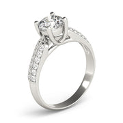 Signature Trellis Round Diamond Engagement Ring in 10K/14K gold and platinum with certified lab-grown or natural diamonds