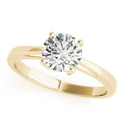 Solitaires Round Diamond Engagement Ring in 10K/14K gold and platinum with certified lab-grown or natural diamonds