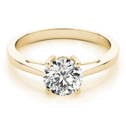 Solitaires Round Diamond Engagement Ring in 10K/14K gold and platinum with certified lab-grown or natural diamonds