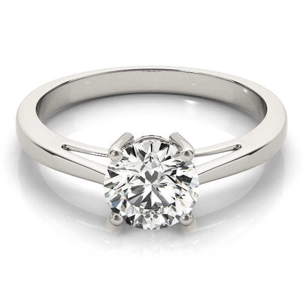 Solitaires Round Diamond Engagement Ring in 10K/14K gold and platinum with certified lab-grown or natural diamonds