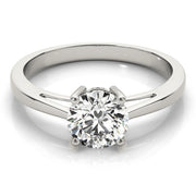 Solitaires Round Diamond Engagement Ring in 10K/14K gold and platinum with certified lab-grown or natural diamonds