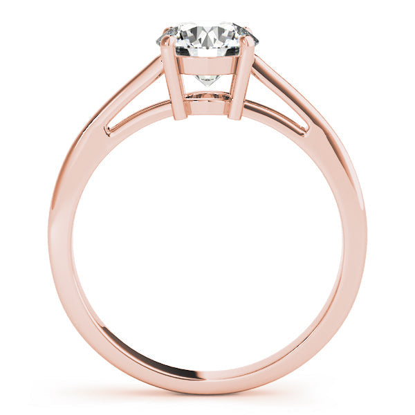 Solitaires Round Diamond Engagement Ring in 10K/14K gold and platinum with certified lab-grown or natural diamonds