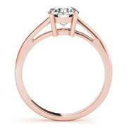 Solitaires Round Diamond Engagement Ring in 10K/14K gold and platinum with certified lab-grown or natural diamonds
