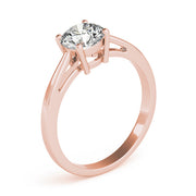 Solitaires Round Diamond Engagement Ring in 10K/14K gold and platinum with certified lab-grown or natural diamonds