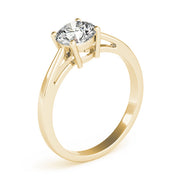 Solitaires Round Diamond Engagement Ring in 10K/14K gold and platinum with certified lab-grown or natural diamonds