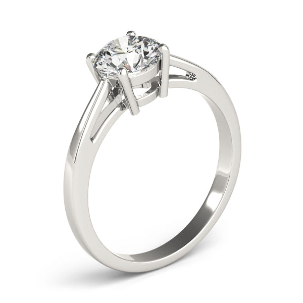 Solitaires Round Diamond Engagement Ring in 10K/14K gold and platinum with certified lab-grown or natural diamonds