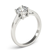 Solitaires Round Diamond Engagement Ring in 10K/14K gold and platinum with certified lab-grown or natural diamonds