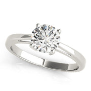 Solitaires Round Diamond Engagement Ring in 10K/14K gold and platinum with certified lab-grown or natural diamonds