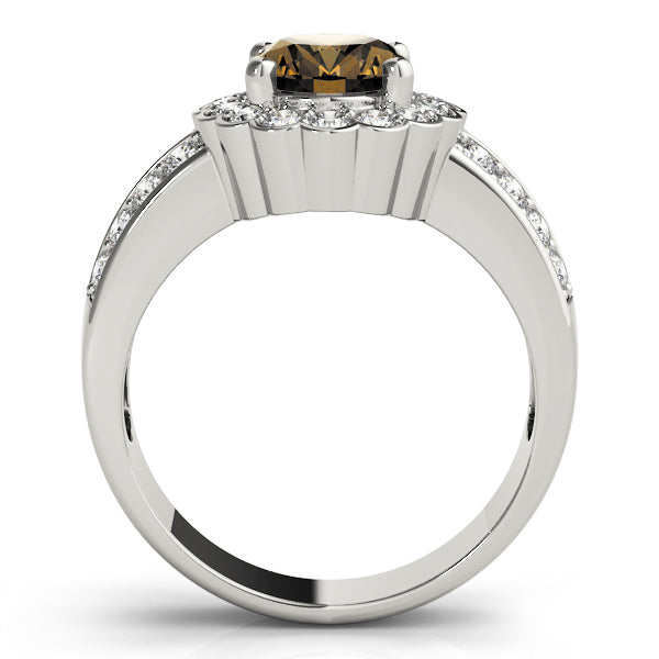 Exquisite Color Rings Oval Diamond Engagement Ring in 10K/14K gold and platinum with certified lab-grown or natural diamonds