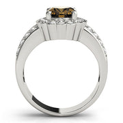 Exquisite Color Rings Oval Diamond Engagement Ring in 10K/14K gold and platinum with certified lab-grown or natural diamonds