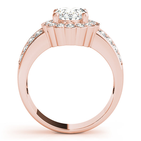 Exquisite Color Rings Oval Diamond Engagement Ring in 10K/14K gold and platinum with certified lab-grown or natural diamonds