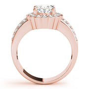 Exquisite Color Rings Oval Diamond Engagement Ring in 10K/14K gold and platinum with certified lab-grown or natural diamonds