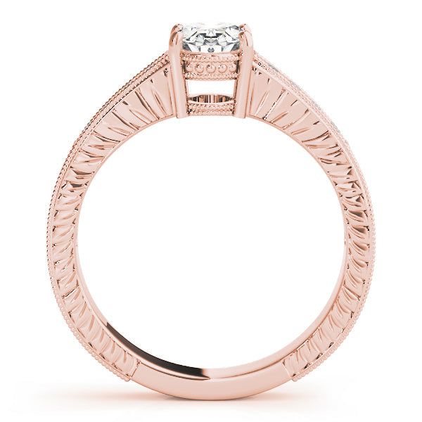 Regal Prong-Set Oval Diamond Engagement Ring in 10K/14K gold and platinum with certified lab-grown or natural diamonds