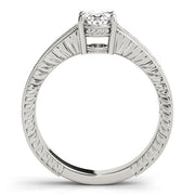 Regal Prong-Set Oval Diamond Engagement Ring in 10K/14K gold and platinum with certified lab-grown or natural diamonds