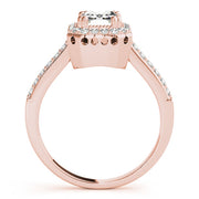 Sophisticated Color Rings Emerald Diamond Engagement Ring in 10K/14K gold and platinum with certified lab-grown or natural diamonds