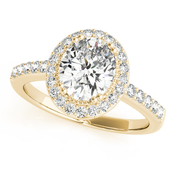 Eternal Color Rings Oval Diamond Engagement Ring in 10K/14K gold and platinum with certified lab-grown or natural diamonds