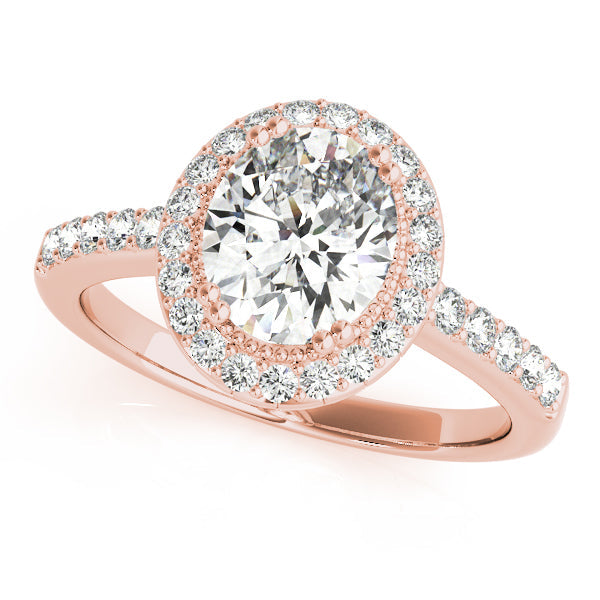 Eternal Color Rings Oval Diamond Engagement Ring in 10K/14K gold and platinum with certified lab-grown or natural diamonds