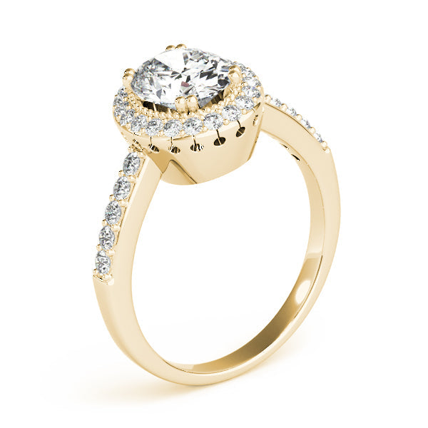 Eternal Color Rings Oval Diamond Engagement Ring in 10K/14K gold and platinum with certified lab-grown or natural diamonds