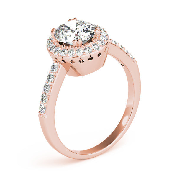 Eternal Color Rings Oval Diamond Engagement Ring in 10K/14K gold and platinum with certified lab-grown or natural diamonds