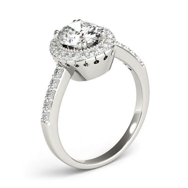 Eternal Color Rings Oval Diamond Engagement Ring in 10K/14K gold and platinum with certified lab-grown or natural diamonds
