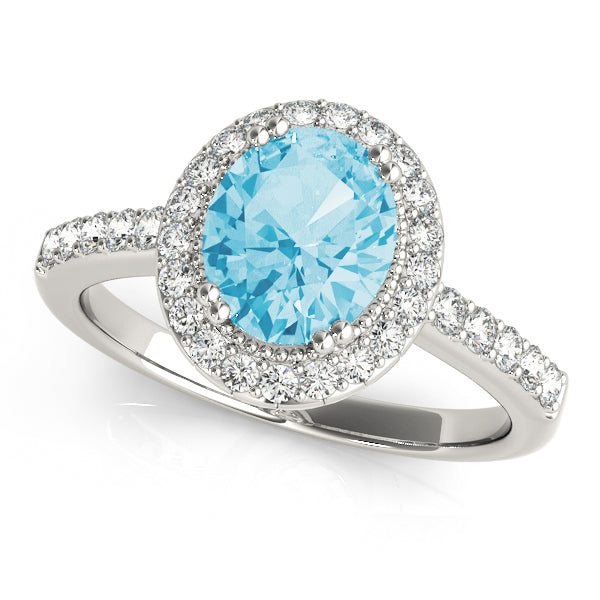 Eternal Color Rings Oval Diamond Engagement Ring in 10K/14K gold and platinum with certified lab-grown or natural diamonds