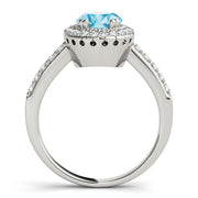 Eternal Color Rings Oval Diamond Engagement Ring in 10K/14K gold and platinum with certified lab-grown or natural diamonds