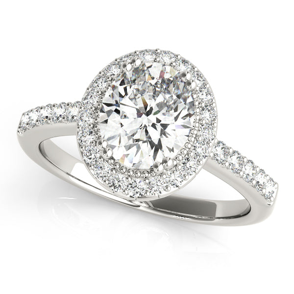 Eternal Color Rings Oval Diamond Engagement Ring in 10K/14K gold and platinum with certified lab-grown or natural diamonds