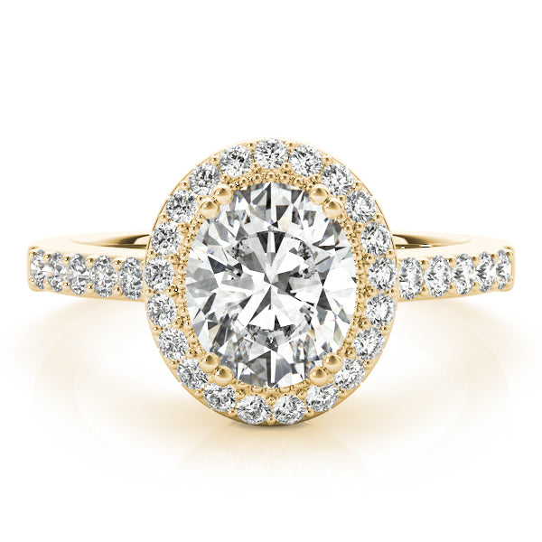 Eternal Color Rings Oval Diamond Engagement Ring in 10K/14K gold and platinum with certified lab-grown or natural diamonds